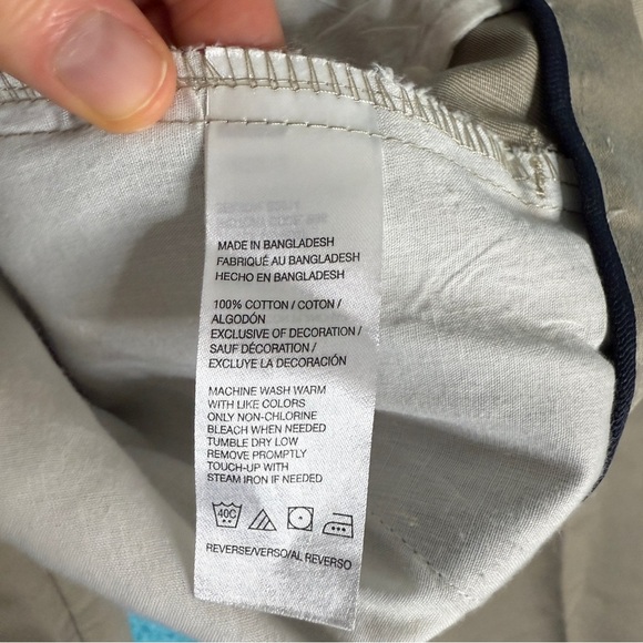 IZOD American Chino Pants Tan 34x34 Flat Front Straight Fit Wrinkle Free NWT - Picture 14 of 16